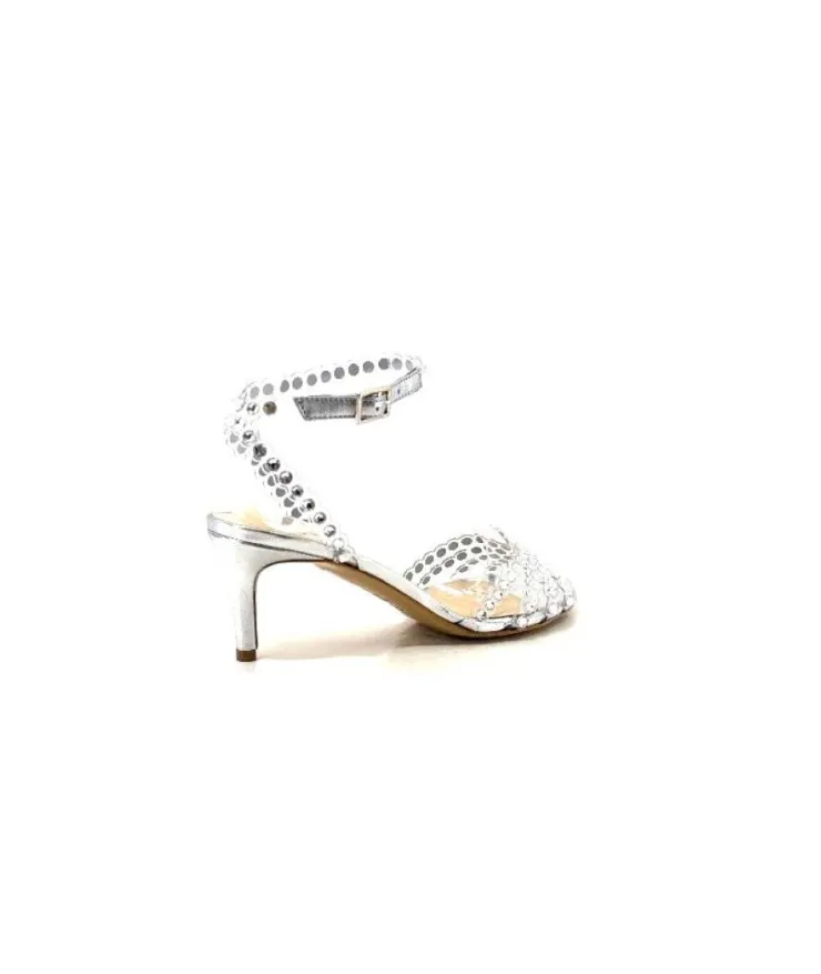 Ivoire0049 Ivoire Linda Cuir Metal Argent*Femme Escarpins