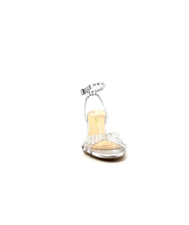 Ivoire0049 Ivoire Linda Cuir Metal Argent*Femme Escarpins