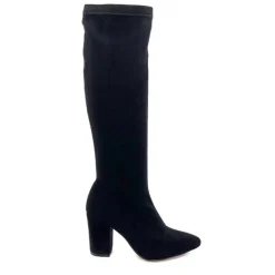 Ivoire0494a Ivoire L567Jz Microfibre Velours Noir*Femme Bottes