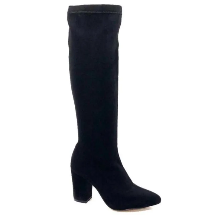 Ivoire0494a Ivoire L567Jz Microfibre Velours Noir*Femme Bottes