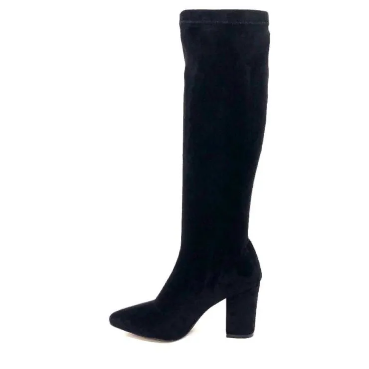 Ivoire0494a Ivoire L567Jz Microfibre Velours Noir*Femme Bottes