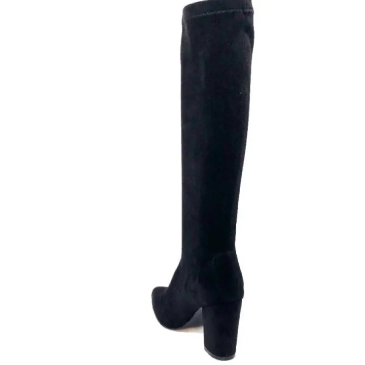 Ivoire0494a Ivoire L567Jz Microfibre Velours Noir*Femme Bottes