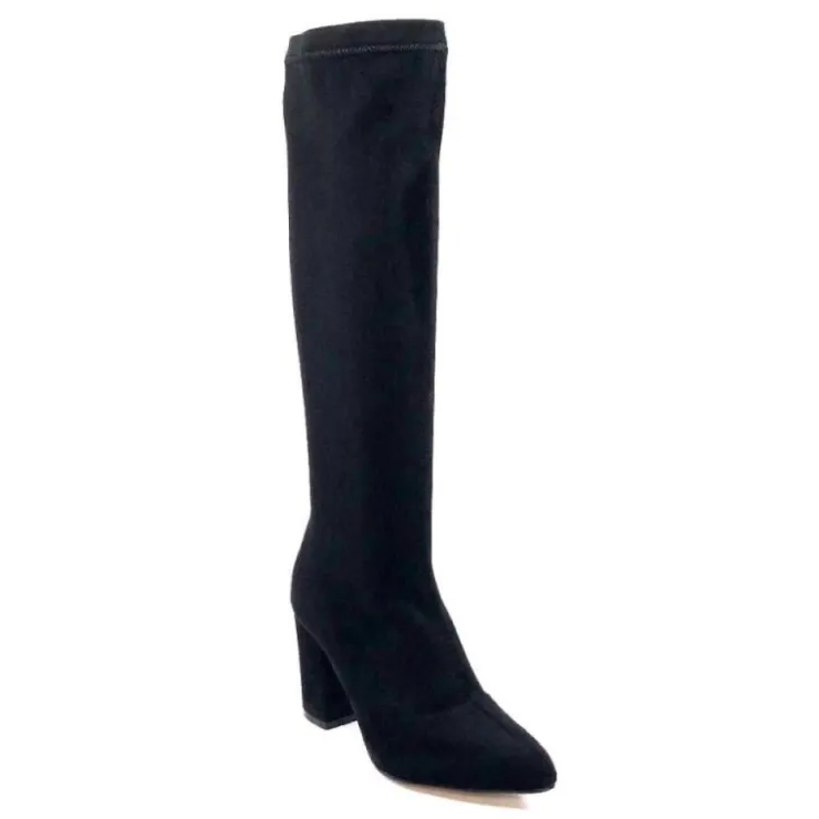 Ivoire0494a Ivoire L567Jz Microfibre Velours Noir*Femme Bottes