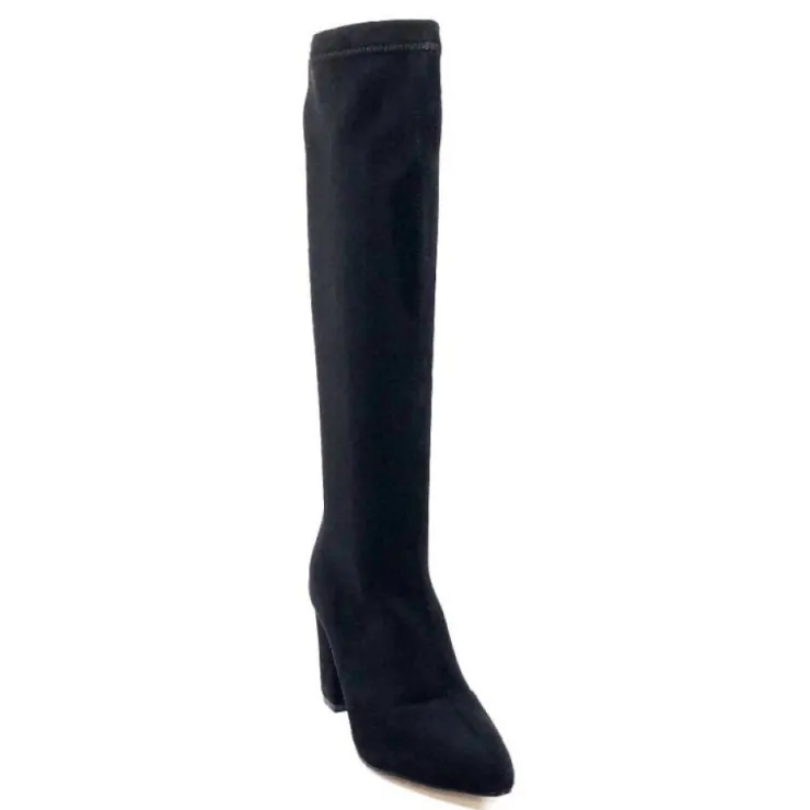 Ivoire0494a Ivoire L567Jz Microfibre Velours Noir*Femme Bottes
