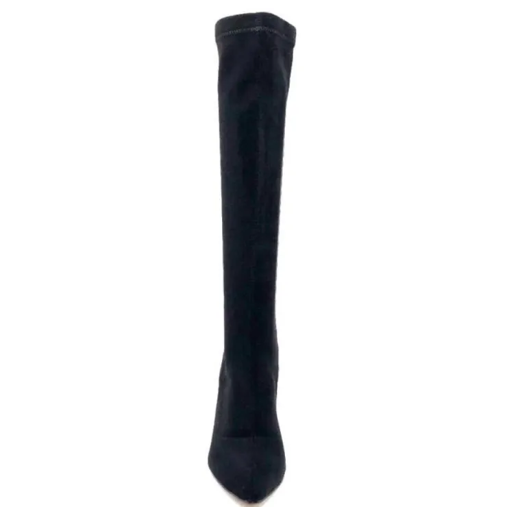 Ivoire0494a Ivoire L567Jz Microfibre Velours Noir*Femme Bottes