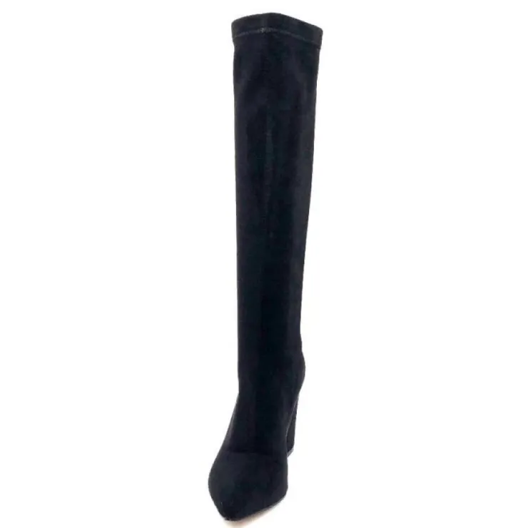 Ivoire0494a Ivoire L567Jz Microfibre Velours Noir*Femme Bottes
