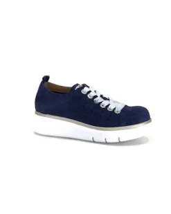 Ivoire0130a Ivoire 7L4144Pe Cuir Bleu Marine*Femme Baskets
