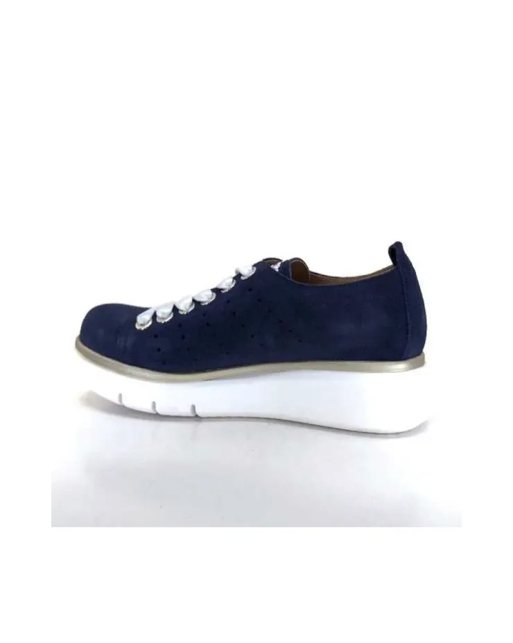 Ivoire0130a Ivoire 7L4144Pe Cuir Bleu Marine*Femme Baskets