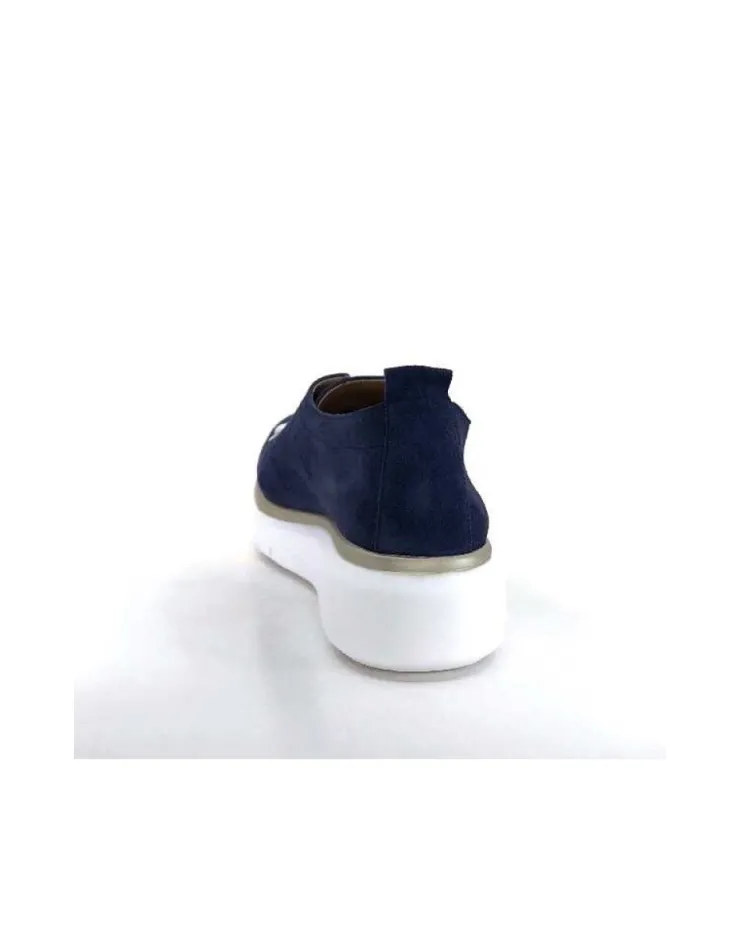 Ivoire0130a Ivoire 7L4144Pe Cuir Bleu Marine*Femme Baskets