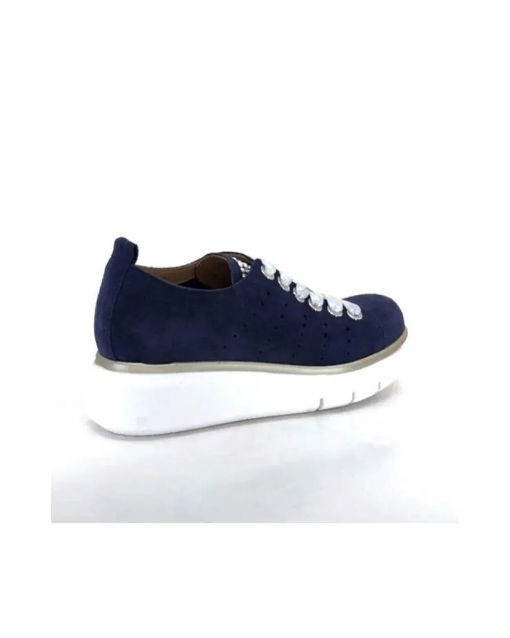 Ivoire0130a Ivoire 7L4144Pe Cuir Bleu Marine*Femme Baskets