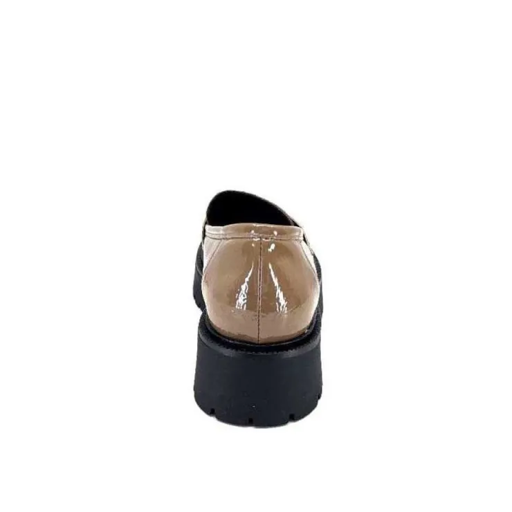 Ivoire0130a Ivoire 1M4883 Cuir Vernis Marron*Femme Mocassins