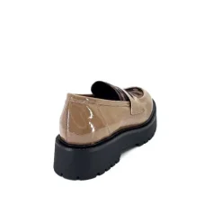 Ivoire0130a Ivoire 1M4883 Cuir Vernis Marron*Femme Mocassins