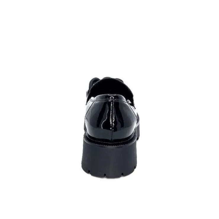 Ivoire0130a Ivoire 1M4158 Cuir Vernis Noir*Femme Mocassins