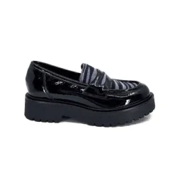 Ivoire0130a Ivoire 1M4883 Cuir Vernis Noir*Femme Mocassins