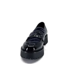 Ivoire0130a Ivoire 1M4883 Cuir Vernis Noir*Femme Mocassins