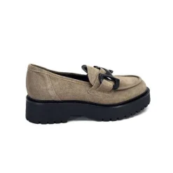 Ivoire0130a Ivoire 1M4995 Iv Daim Taupe*Femme Mocassins