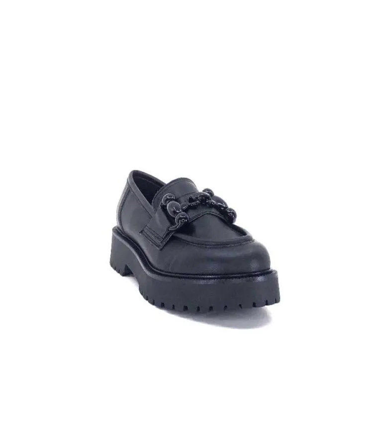 Ivoire0130a Ivoire 1M4399Fp Cuir Noir*Femme Mocassins