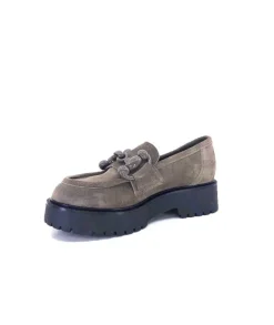 Ivoire0130a Ivoire 1M4399Pe Daim Taupe*Femme Mocassins