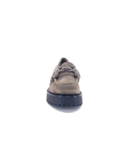 Ivoire0130a Ivoire 1M4399Pe Daim Taupe*Femme Mocassins