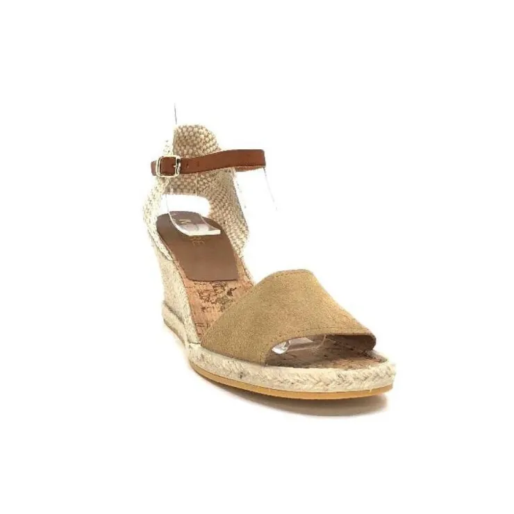 Ivoire0035a Ivoire 6N20-41 Daim Camel*Femme Plateformes