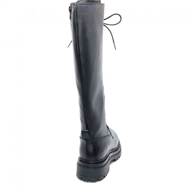Ivoire0460a Ivoire Poggi Cuir Noir*Femme Bottes
