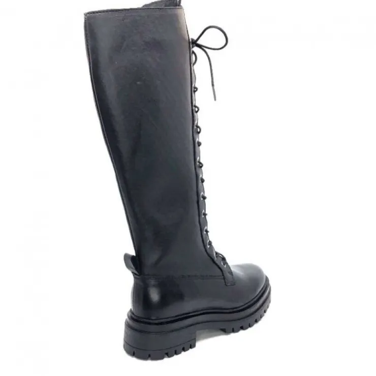Ivoire0460a Ivoire Poggi Cuir Noir*Femme Bottes