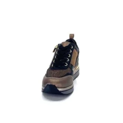 Ivoire0130a Ivoire 6Q4954 Cuir Bronze*Femme Baskets