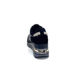Ivoire0130a Ivoire 6Q4954 Daim Noir*Femme Baskets