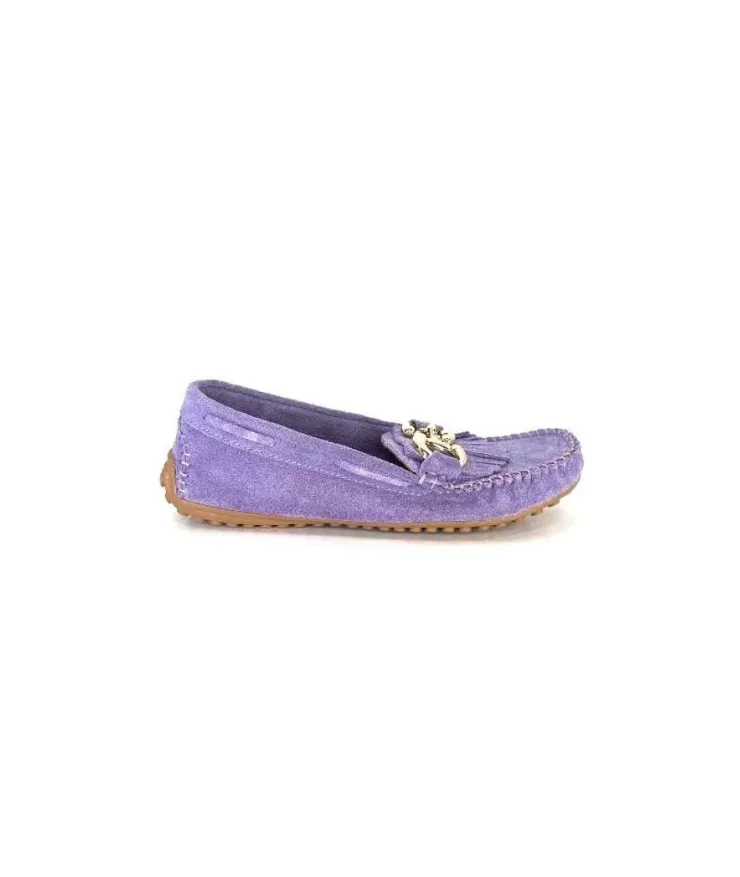 gloria Ivoire Rk13 Daim Lavande*Femme Mocassins