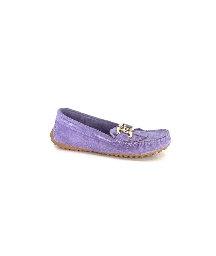 gloria Ivoire Rk13 Daim Lavande*Femme Mocassins