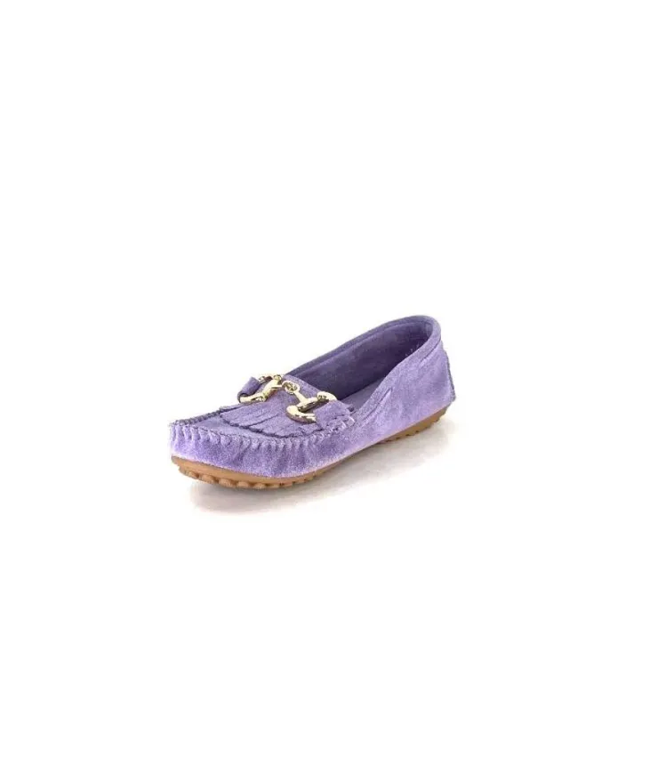 gloria Ivoire Rk13 Daim Lavande*Femme Mocassins