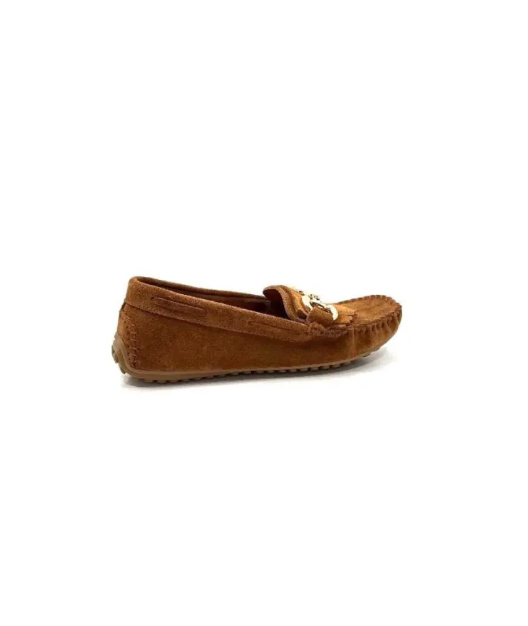 gloria Ivoire Rk13 Daim Marron*Femme Mocassins