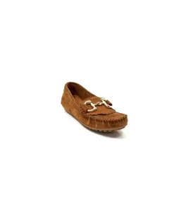 gloria Ivoire Rk13 Daim Marron*Femme Mocassins