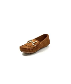 gloria Ivoire Rk13 Daim Marron*Femme Mocassins