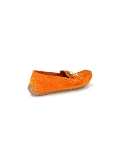 gloria Ivoire Rk13 Daim Orange*Femme Mocassins