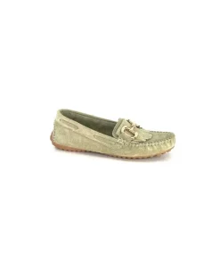 gloria Ivoire Rk13 Daim Vert*Femme Mocassins
