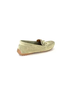 gloria Ivoire Rk13 Daim Vert*Femme Mocassins