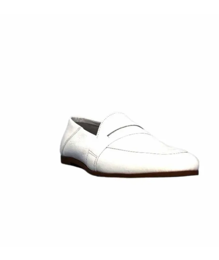 gloria Ivoire S05 Cuir Blanc*Femme Mocassins