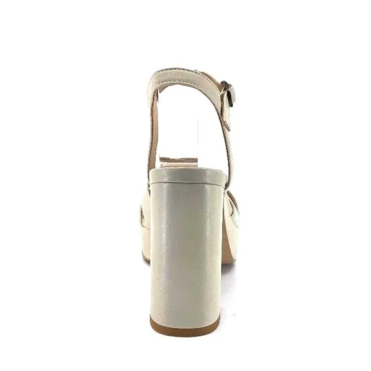 Ivoire0352a Ivoire S525 Cuir Creme*Femme Plateformes