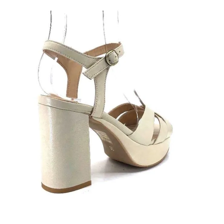 Ivoire0352a Ivoire S525 Cuir Creme*Femme Plateformes