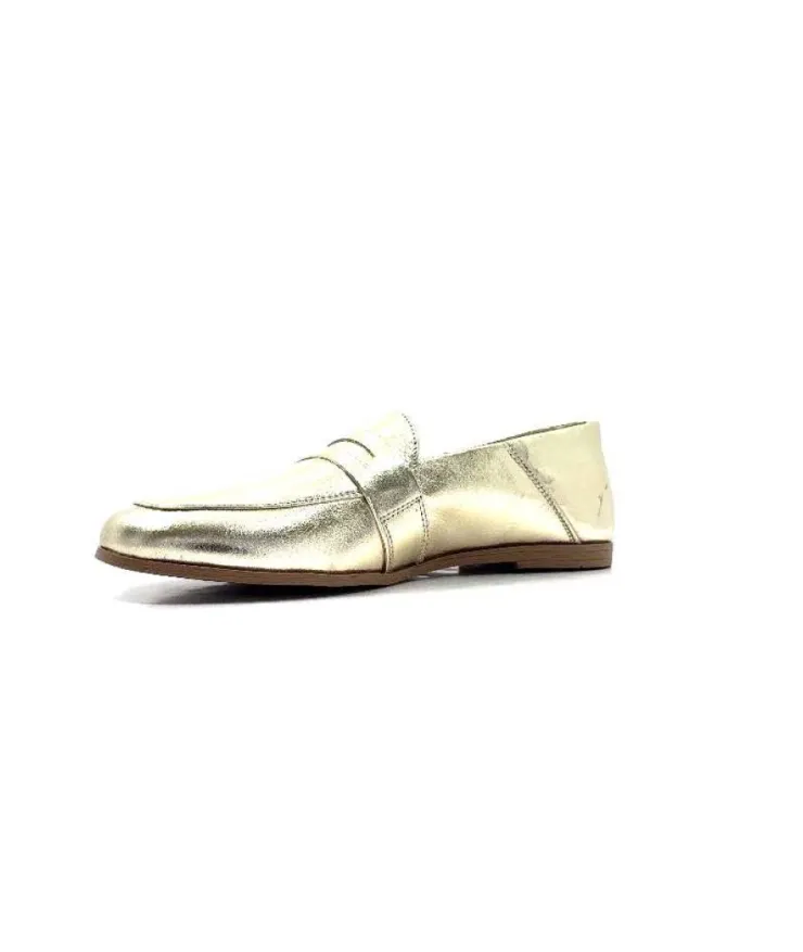 gloria Ivoire S05 Cuir Or*Femme Mocassins