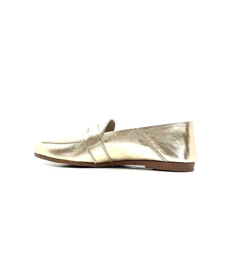 gloria Ivoire S05 Cuir Or*Femme Mocassins