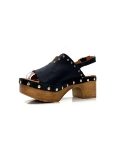 gloria Ivoire Tkn05 Cuir Noir*Femme Plateformes