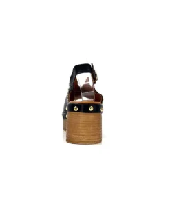 gloria Ivoire Tkn05 Cuir Noir*Femme Plateformes