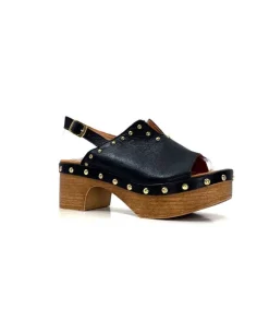 gloria Ivoire Tkn05 Cuir Noir*Femme Plateformes