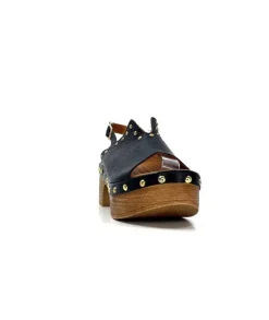 gloria Ivoire Tkn05 Cuir Noir*Femme Plateformes