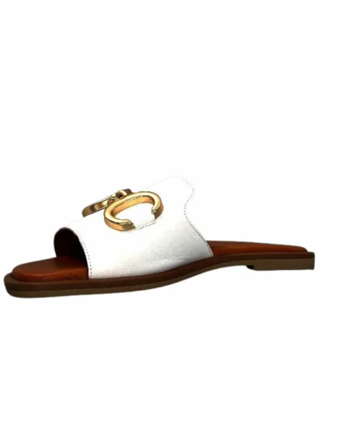 gloria Ivoire Tml 27 Cuir Blanc*Femme Mules