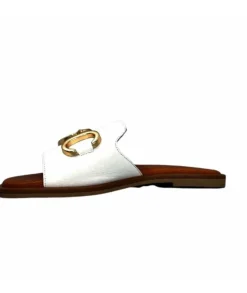 gloria Ivoire Tml 27 Cuir Blanc*Femme Mules
