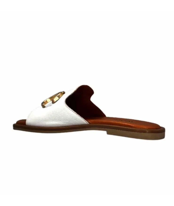 gloria Ivoire Tml 27 Cuir Blanc*Femme Mules
