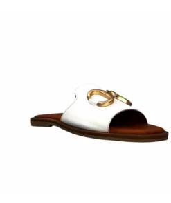 gloria Ivoire Tml 27 Cuir Blanc*Femme Mules